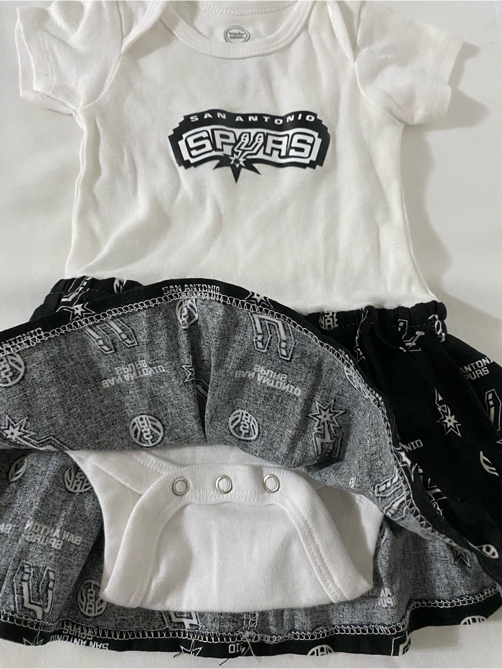 San Antonio Spurs Baby Bodysuit Dress 3-6m - Picture 2 of 4